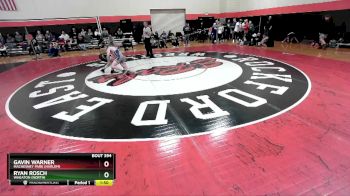 144 lbs Cons. Round 2 - Ryan Rosch, Wheaton (NORTH) vs GAVIN WARNER, Machesney Park (HARLEM)