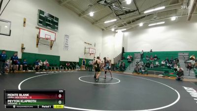 175 lbs Monte Blank, Lovell High School vs Peyton Klaproth, Shoshoni