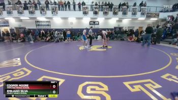 155 lbs Quarterfinal - Emiliano Silva, Lovell Middle School vs Cooper Moore, Worland Middle School