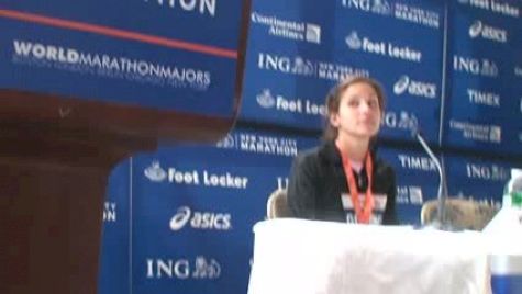 Kara Goucher video of Press Conference after marathon debut at 2008 ING New York City Marathon