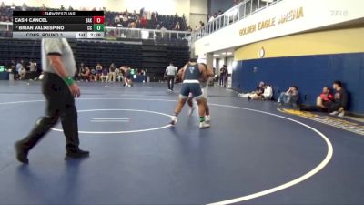 197 lbs Cons. Round 3 - Cash Cancel, Bakersfield vs Brian Valdespino, Cerritos College