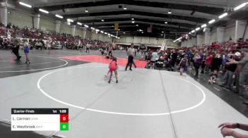 64 lbs Quarterfinal - Lexus Carman, Durango WC vs Emma Westbrook, Bayfield Wrestling