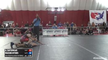 98 7th Place Match Mason Myers (Pennsylvania) vs. Andrew Baysingar (Illinois)