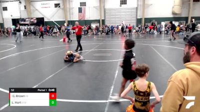 52 lbs Semifinal - Carter Brown, Ready RP vs Landon Hurt, St.Paul Youth Wrestling