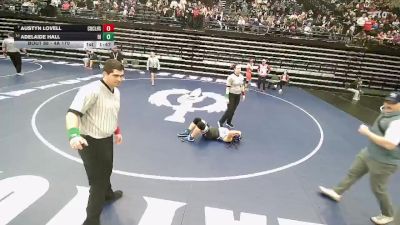 4A 170 lbs Champ. Round 1 - Austyn Lovell, Crimson Cliffs High vs Adelaide Hall, Dixie