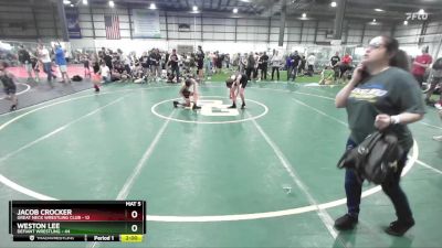 85 lbs Quarterfinal - Jacob Crocker, Great Neck Wrestling Club vs Weston Lee, Defiant Wrestling