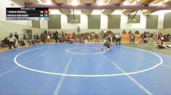 Boys 167 lbs Cons. Round 2 - Lincoln Den Boer, Pleasant Valley Boys vs Noeah Merrill, Foothill Boys