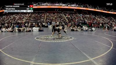 1A 144 lbs Quarterfinal - Rylan Paul, Northside High School (Pinetown) vs Lleyton Hooper, Robbinsville High School