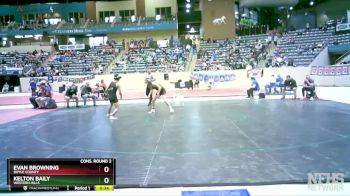 126 lbs Cons. Round 2 - Evan Browning, Boyle County vs Kelton Baily, Western Hills