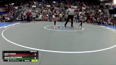 85-93 lbs Semifinal - Braelynn Starnes, Waynesville Middle vs Jayci Pogue, Rolla