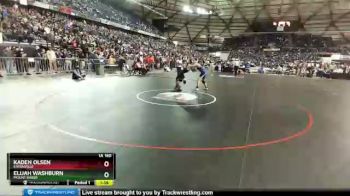 1A 160 lbs Semifinal - Elijah Washburn, Mount Baker vs Kaden Olsen, Eatonville