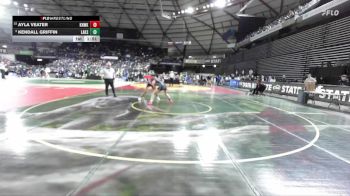 Girls 3A 130 lbs Champ. Round 2 - Ayla Veater, Kennewick (Girls) vs Kendall Griffin, Lakes (Girls)