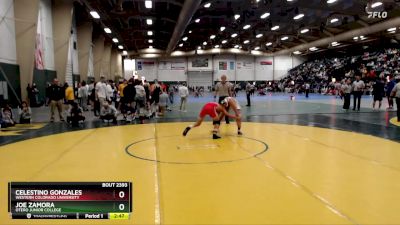 149 lbs Cons. Round 2 - Celestino Gonzales, Western Colorado University vs Joe Zamora, Otero Junior College