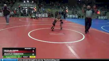 37 lbs Cons. Round 3 - Decklan Owens, Cushing Wrestling vs Brantley Robertson, Marlow Outlaw Wrestling