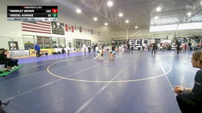 120 lbs Champ. Round 1 - Brinnley Mizner, Star Valley Wrestling Club vs Kristal Koniske, Ridgeline