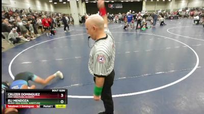 106 lbs Quarterfinal - Eli Mendoza, Gilroy High School Wrestling vs Cruzer Dominguez, MWC Wrestling Academy