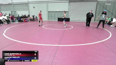 120 lbs Round 2 (8 Team) - Czar Quintanilla, Washington vs Karson Shelley, Utah