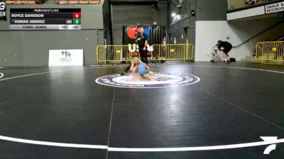 Intermediate Boys - 59 lbs Cons. Semis - Roman Jimenez, Legacy Wrestling Center vs Royce Davidson