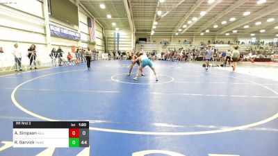 160 lbs Rr Rnd 3 - Azrael Simpson, Kellam Mat Rats vs Ryan Garvick, TNWC Silver Fox