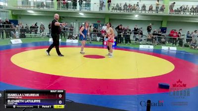 65kg Quarterfinal - Isabella L`Heureux, Edmonton WC vs Elizabeth Latulippe, Coast WA