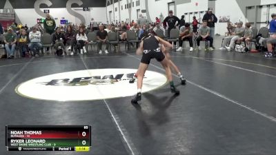 85 lbs Placement Matches (8 Team) - Ryker Leonard, West Shore Wrestling Club vs Noah Thomas, Ruthless