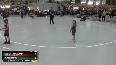 35 lbs Semifinal - Nolan Russell, Wildcats Wrestling vs Colten Strickland, Backyard Brawlers