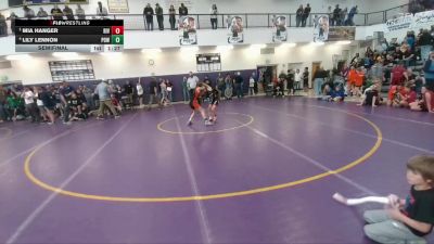 77 lbs Semifinal - Mia Hanger, Riverton Middle School vs Lily Lennon, Powell Middle School