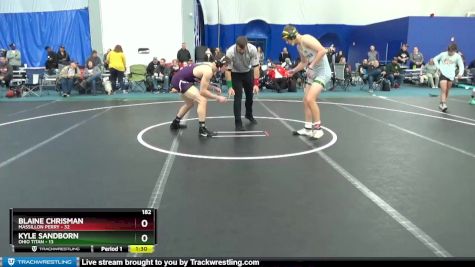 182 lbs Round 5 (8 Team) - Blaine Chrisman, Massillon Perry vs Kyle Sandborn, Ohio Titan