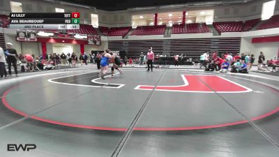 190 lbs 3rd Place - AJ Lilly, Tuttle HS Girls vs Ava Beaubeouef, Piedmont High School Girls