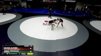 130 lbs Semifinal - Sierra Monaghan, California vs Juliana Alvarez, Selma High School Wrestling