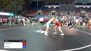 170 lbs 7th Place - Carter Brown, Missouri vs Bridger Foss, Oregon