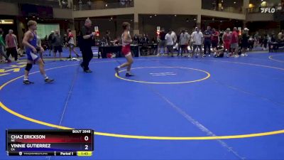 138 lbs Semifinal - Chaz Erickson, NE vs Vinnie Gutierrez, CA