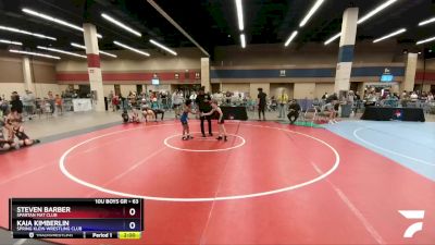 63 lbs Cons. Round 2 - Steven Barber, Spartan Mat Club vs Kaia Kimberlin, Spring Klein Wrestling Club