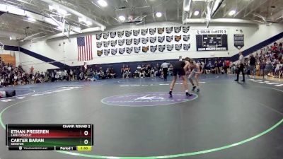 120 lbs Champ. Round 2 - Ethan Preseren, Lake Catholic vs Carter Baran, Kenston