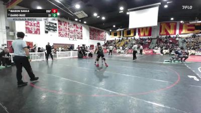 175 lbs 5th Place Match - Mason Sauls, Chaparral vs Dario Ruiz, South Hills