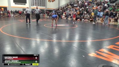 115 lbs Champ. Round 2 - Amaya Denney, Cedar Rapids Washington vs Hayden Wade, Williamsburg