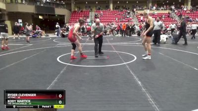 145 lbs Finals (2 Team) - Ryder Clevenger, Victory vs Kody Wartick, The Untouchables