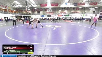 165 lbs Cons. Round 2 - Brayden Talley, Central Missouri vs Colbi Giroux, Indian Hill Community College