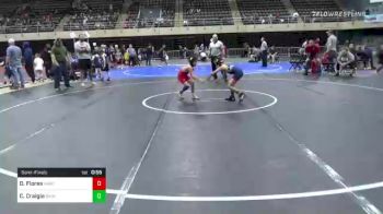 73 lbs Semifinal - Daylen Flores, Hartley vs Cameron Craigie, Gainesville