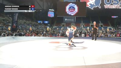 106 lbs Champ. Rd Of 64 - Keegan Johnson, Ohio vs Parker Wingen, South Dakota