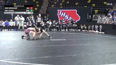 126 lbs Finals (1st & 3rd) - Josh Bergkamp, Dowling Catholic vs Joey Cahill, Waukee Northwest
