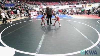 43 lbs Quarterfinal - Heston Hayes, Vinita Kids Wrestling vs Charlotte Remus, Barnsdall Youth Wrestling