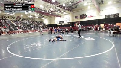 145 lbs Cons. Round 4 - Bailey Maldonado, Beaumont vs Isabella Chavarin, Ayala