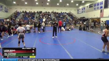 101 lbs Quarterfinal - Lizzie Bravo, Big Dog Ranch vs Mia Martinez, Cataline`s Wildcats