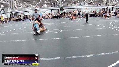 100 lbs Semis (4 Team) - Melissa Gallo, Full Circle vs Emelly Diaz Santos, Cordoba Trained