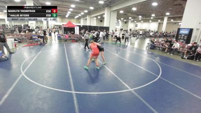 145 lbs 3rd Place Match - Hallie Myers, Utah vs Madilyn Thompson, Utah