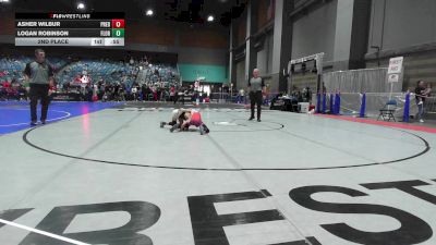 55 lbs 2nd Place - Asher Wilbur, Predator Wrestling vs Logan Robinson, Florida Elite Wrestling