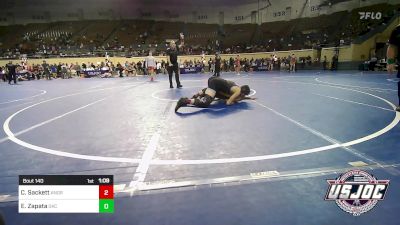 140 lbs Final - Cole Sackett, Angry Fish vs Emiliano Zapata, OKC Saints Wrestling