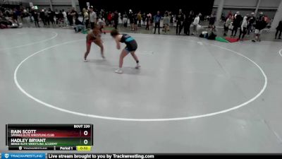 125 lbs Semifinal - Rain Scott, Springs Elite Wrestling Club vs Hadley Bryant, Berge Elite Wrestling Academy