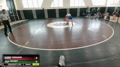 110 lbs Champ. Round 1 - Julia Roundy, Lyman vs Kaebri Yorgason, Riverton